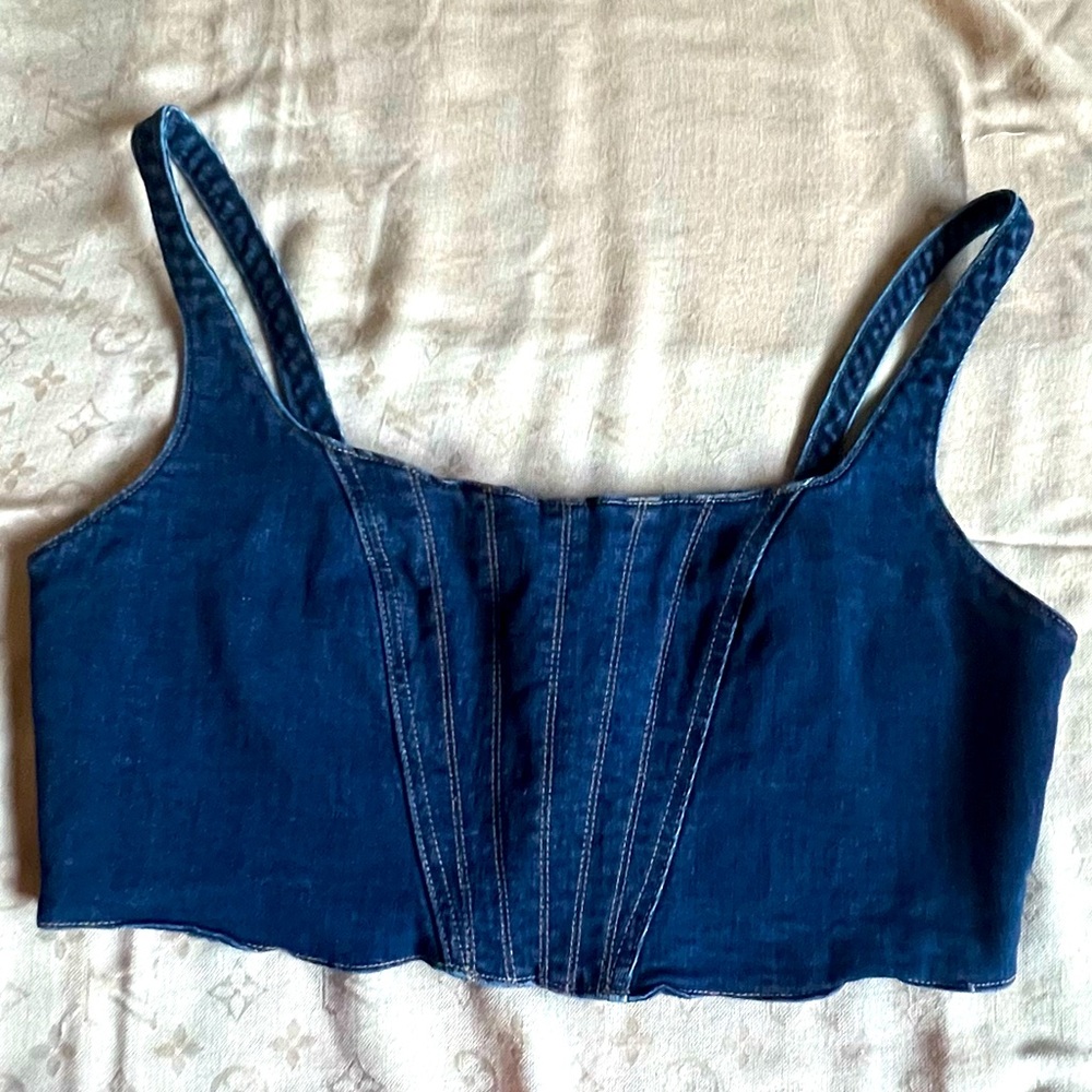 Denim Corset Top